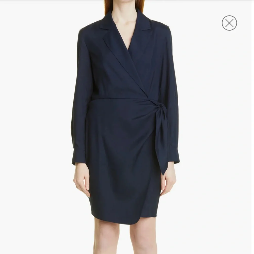 Max Mara James Long Sleeve Silk Wrap Dress - Picture 5 of 9